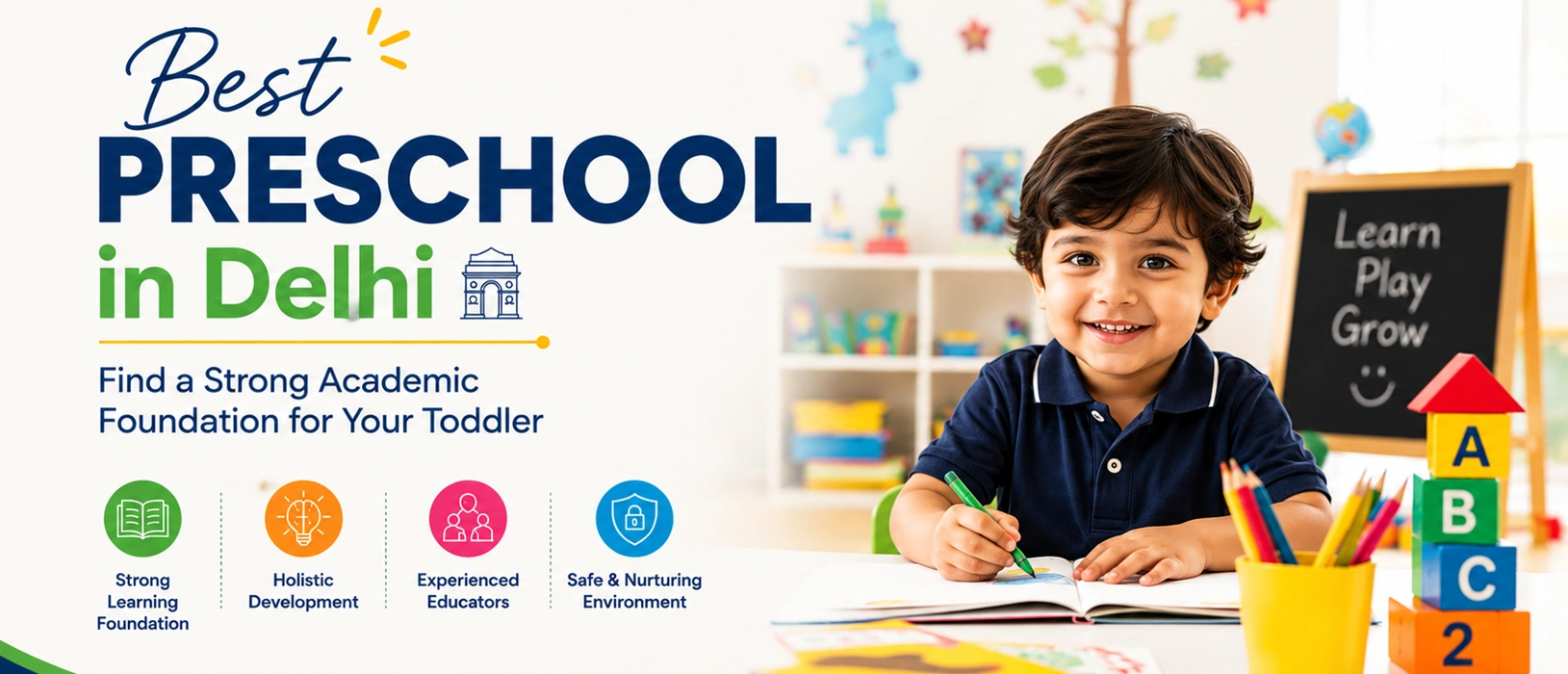 Best Preschool in Delhi- Find a Strong Academic Foundation for Your Toddler